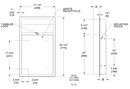 ASI 0458 Semi-Recessed Waste Receptacle
