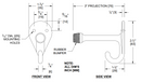 ASI 0714 Coat Hook and Bumper - Newton Distributing