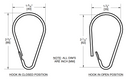 ASI 1200-SHU Shower Curtain Hook