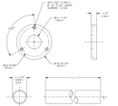 ASI 1204 Stainless Steel Shower Curtain Rod with Flanges