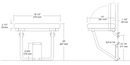 NOT AVAILABLE: A&J Washroom U934 Retractable ADA Compliant Shower Seat w/ vinyl fabric cushion - Surface Mounted