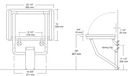 NOT AVAILABLE: A&J Washroom U939 Retractable ADA Compliant Shower Bench - Surface Mounted