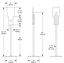 Bobrick B-2000 Dispenser Stand for use with the B-2012 & B-2013 Soap Dispensers