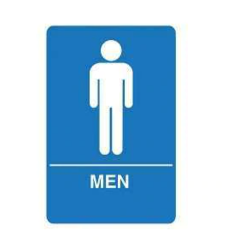 Mens Room w/ Symbol Bathroom Sign