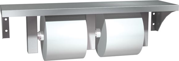 ASI 0697-GAL Shelf with Double Toilet Tissue/Paper Dispenser