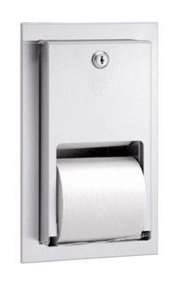 Bradley BRA 5412 Recessed Stainless Steel Stacking Rolls Toilet Paper Dispenser