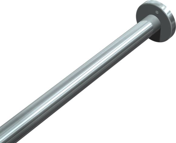 ASI 1204 Stainless Steel Shower Curtain Rod with Flanges
