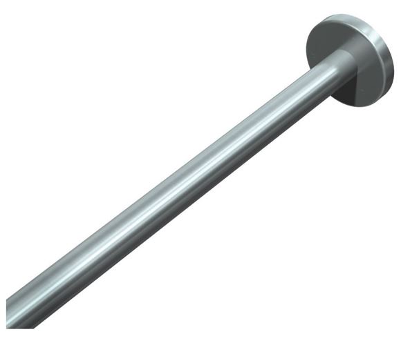 ASI 1214 Stainless Steel Shower Curtain Rods with Flanges