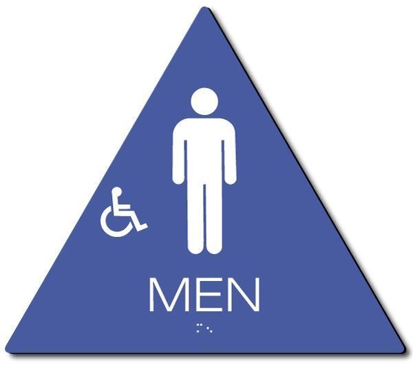 Eaglestone - California ADA, Title 24 - Men's Restroom Sign (Triangle)