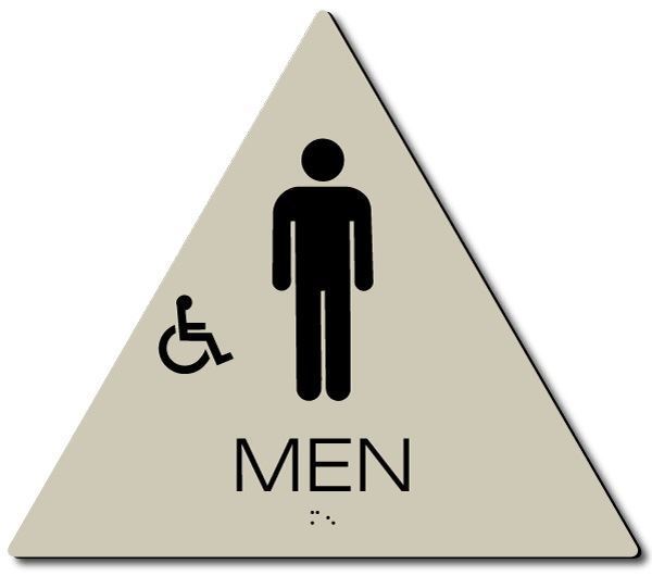 Eaglestone - California ADA, Title 24 - Men's Restroom Sign (Triangle)