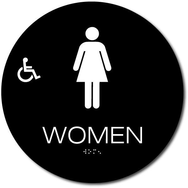Eaglestone - California ADA, Title 24 - Women's Restroom Sign (Circle)