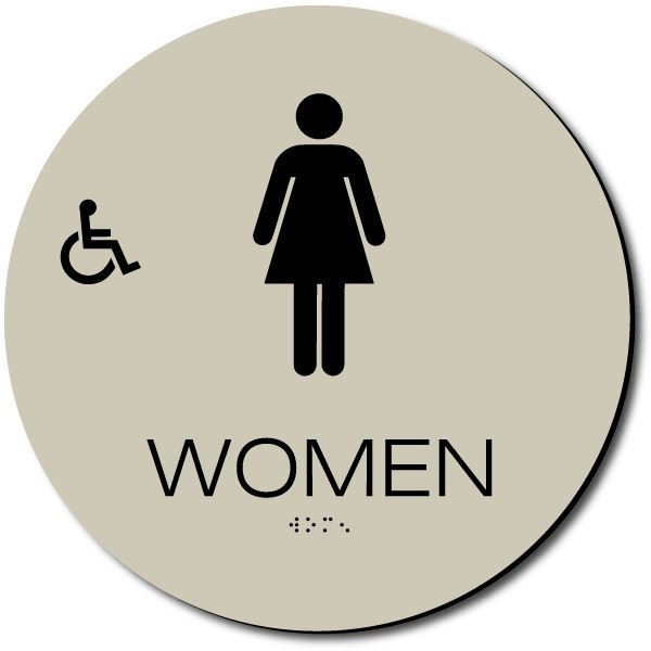 Eaglestone - California ADA, Title 24 - Women's Restroom Sign (Circle)