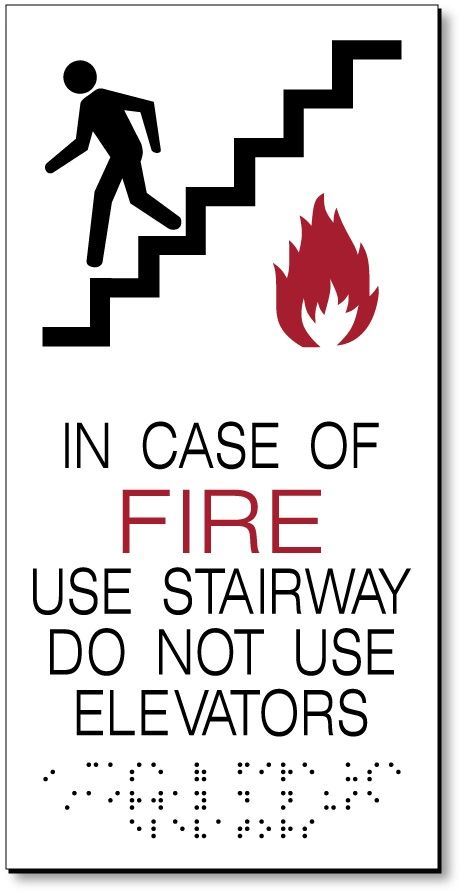 Eaglestone - In Case of Fire Use Stairs Sign - Newton Distributing