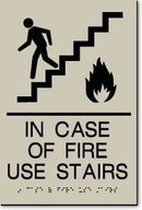 Eaglestone - In Case of Fire Use Stairs Sign - Newton Distributing