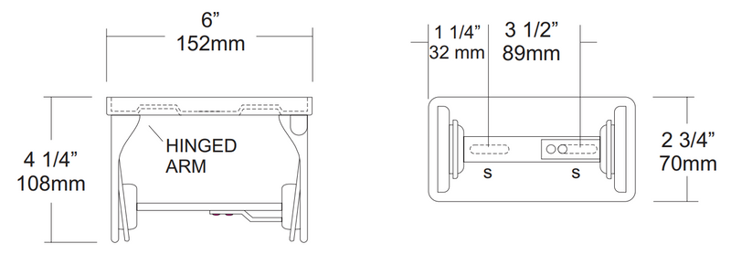 NOT AVAILABLE: A&J Washroom U811 Single Chrome Toilet Tissue Dispenser