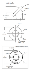 OVERSTOCK A&J Washroom UG2X-A Peened 1-1/4" Grab Bar