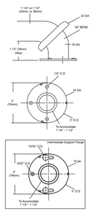 NOT AVAILABLE: A&J Washroom UG3-A Smooth 1-1/2" Grab Bar
