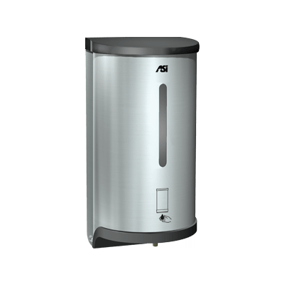 ASI 0362 Automatic, 27 oz. Stainless Steel Liquid Soap and Gel Hand Sanitizer Dispenser