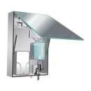 ASI 0663-1 Velare BTM System. Frameless Mirror Cabinet with Foam Soap Dispenser and Hand Dryer Inside