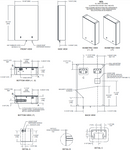ASI 0663-1 Velare BTM System. Frameless Mirror Cabinet with Foam Soap Dispenser and Hand Dryer Inside