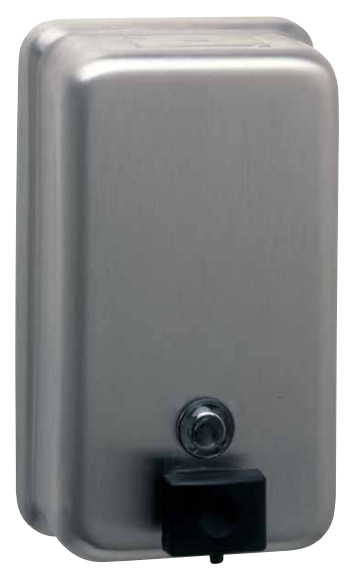 Bobrick B-2111 Vertical Manual Soap Dispenser - Newton Distributing