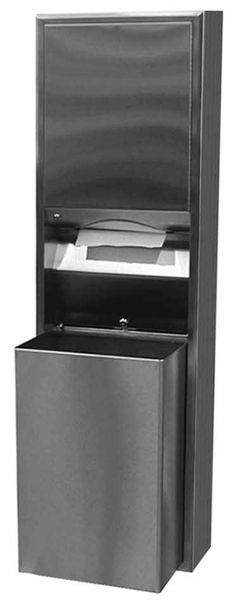Bobrick B-3942 Paper Towel Dispenser and Waste Receptacle