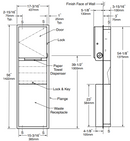 Bobrick B-3961 Paper Towel Dispenser with Waste Receptacle
