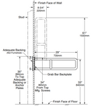Bobrick B-4998 Swing-Up Grab Bar