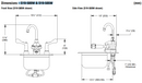 Bradley S19-500M Deck-Mounted Swing-Activated Faucet/Eyewash, Mixed Faucet