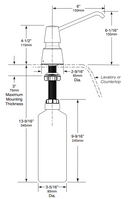 Bobrick B-8236 FOAM, Manual Top-Fill Soap Dispenser, 6 in. Spout