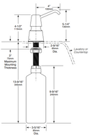 Bobrick B-823 FOAM, Manual Top-Fill Soap Dispenser, 4 in. Spout