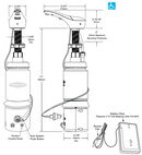 Bobrick B-824 SureFlo Liquid, Automatic, Top-Fill Bulk Soap Dispenser