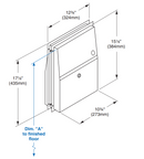 Bradley BRA 4721-15 Napkin Disposal, Partition-Mounted