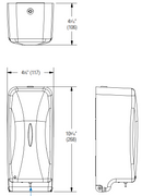 Bradley BRA 6A00-11 Diplomat Liquid Soap and/or Gel Hand Sanitizer Dispenser