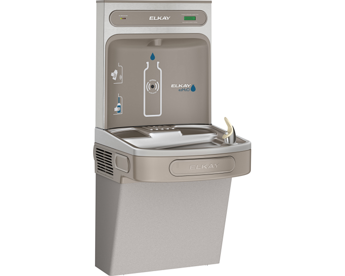 Elkay LZS8WSLK EZH2O Bottle Filling Station with Single ADA Cooler, Filtered Refrigerated Light Gray - Newton Distributing