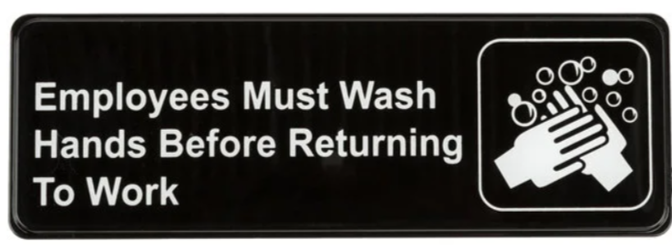 Employees Must Wash Hands English ADA Sign - Newton Distributing