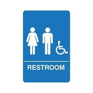 Restroom Sign for Accessible Unisex Rooms