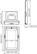 Saniflow CP0016V-ASTM BabyMedi White Plastic Baby Changing Station - Vertical