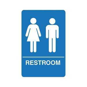 Sign for Unisex Restrooms