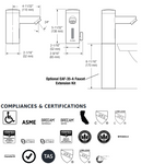 Sloan Valve EAF-200-P CP Optima Hardwired-Powered Deck-Mounted Mid Body Faucet (3335050)