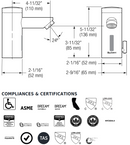 Sloan Valve EAF-275-ISM-CP Optima Solar-Powered Deck-Mounted Mid Body Faucet (3335017)