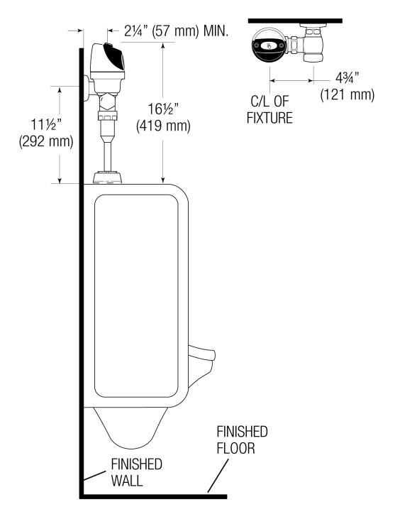 Sloan Valve G2 RESS-U Top Spud, Battery, Urinal Retrofit Flushometer (3325403)