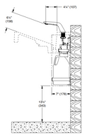 Bradley WashBar Duo Model WBD1 Features Soap Dispenser and Faucet 0.35 gpm with Thermostatic Mixing Assembly