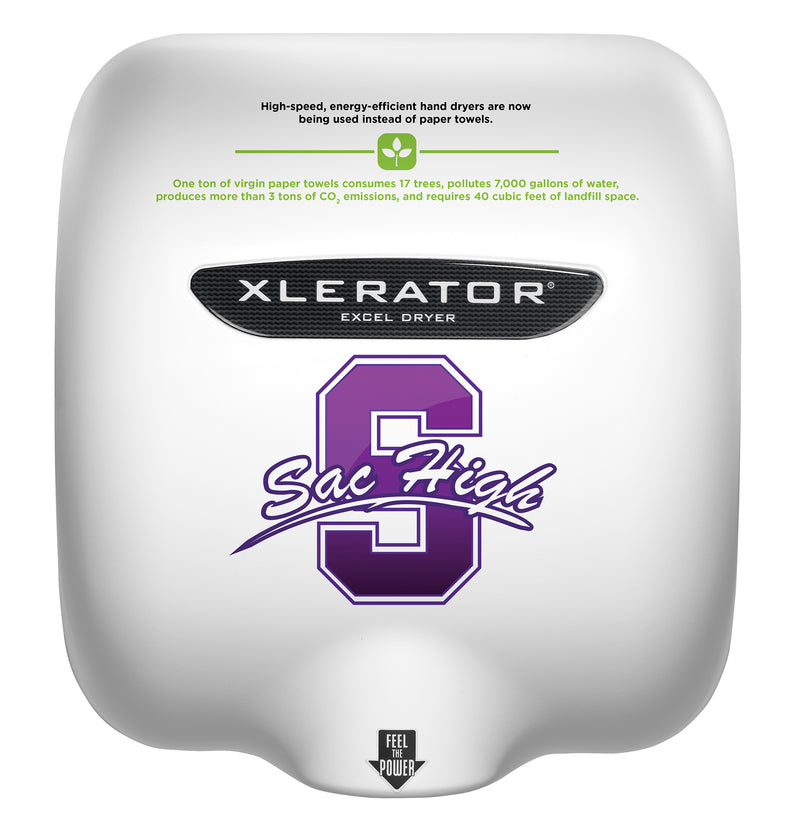 Excel Dryer XL-SI XLERATOR Hand Dryer Lets You Add Your Custom Logo or Design On the Cover