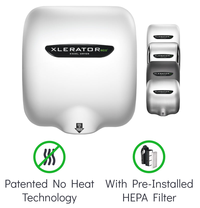 XLERATOReco HEPA Features No Heat & a HEPA Filtration System Within the Hand Dryer