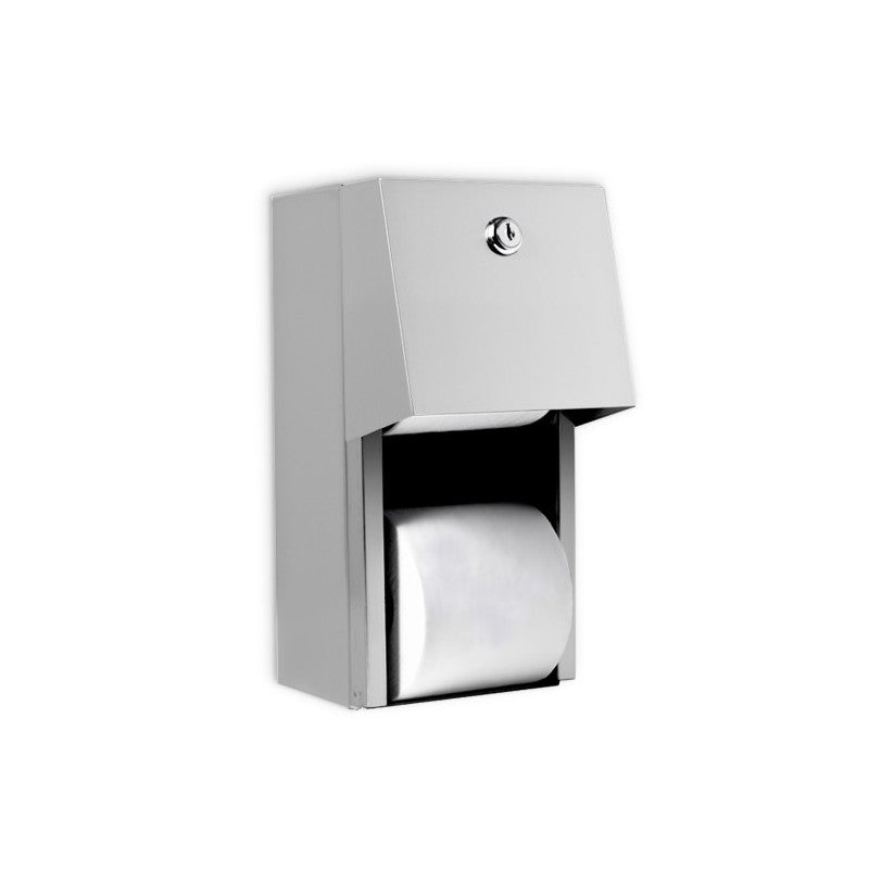 NOT AVAILABLE: A&J Washroom U840 Hooded Dual Toilet Paper Dispenser